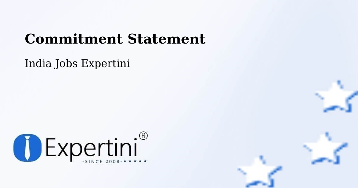 Commitment Statement - India Jobs Expertini
